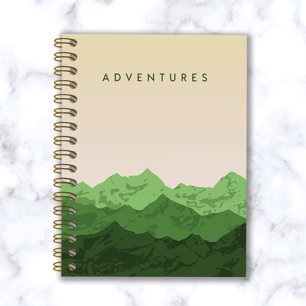 Adventures-Mountain-Range-Travel Notebook_Front Cover