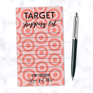 Target Shopping List Note Pad with 100 Pages - Funny Housewarming Note Pad for Department Store Shopping Lists - Magnetic Back