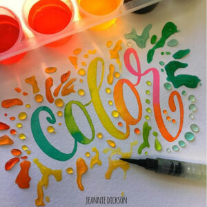 Color lettering by Jeannie Dickson