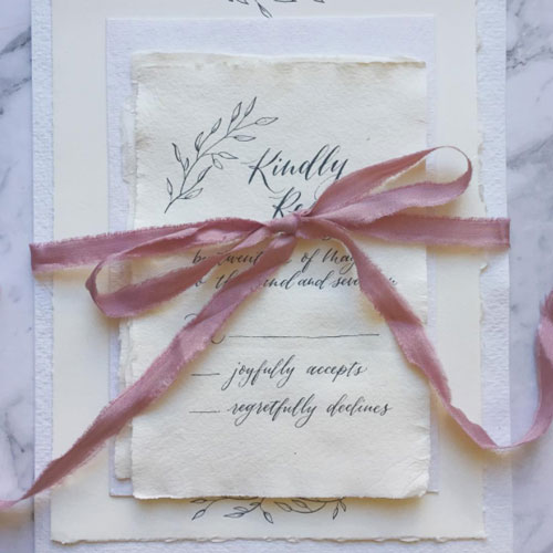 Handmade Wedding Paper Suite by Teresa Ling Calligraphy