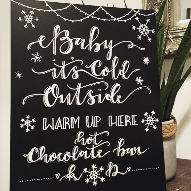 Hot Chocolate Bar Chalkboard Sign by ChiefChalker