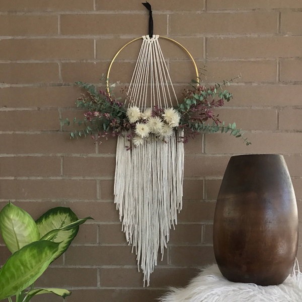 Macrame Wall Hanging with Dried Flowers by Botanica Floral Co_Five Macrame Wall Hangings on Etsy