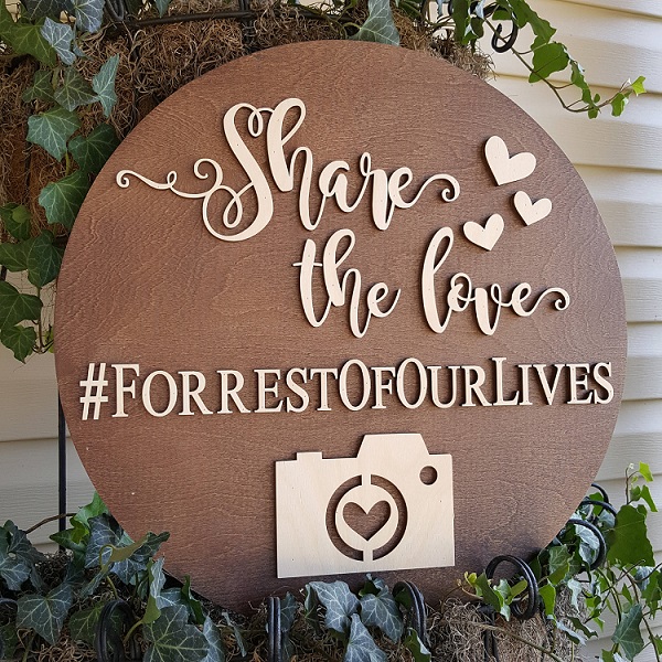 Share The Love Wedding Hashtag Sign by NeedmoreHeart