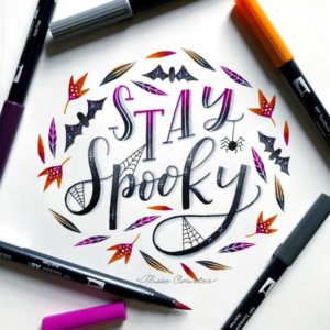 Stay Spooky Halloween Lettering by Alissa Courter