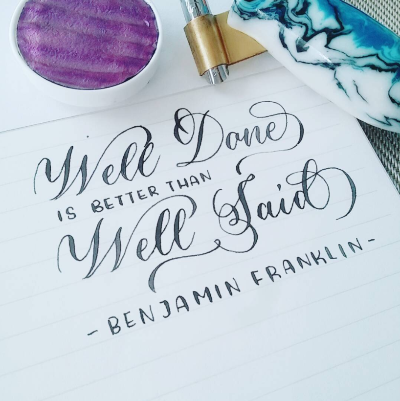 Benjamin Franklin Well Done Quote by Hartinking on Instagram