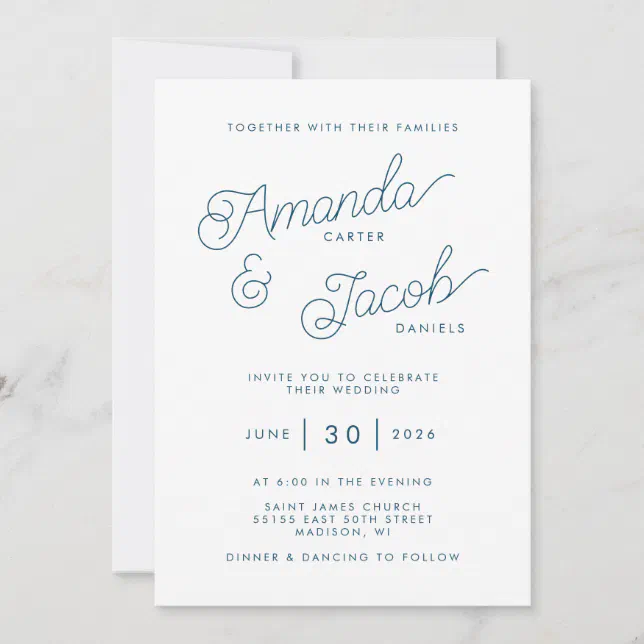 The Cressida Wedding Invitation by Wonderment Paper Co