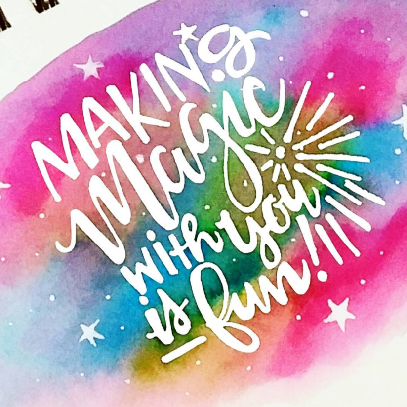 Making Magic by LoveHandLettered_Tombow Dual Brush Pens and Masking Fluid