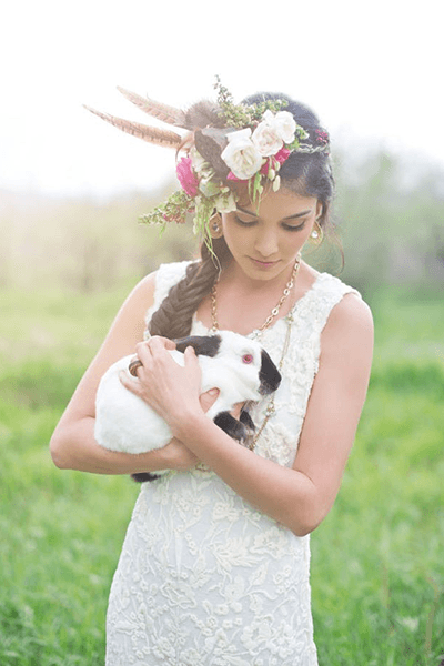 Wedding Photo with Bunny - Shannon Von Eschen Photography